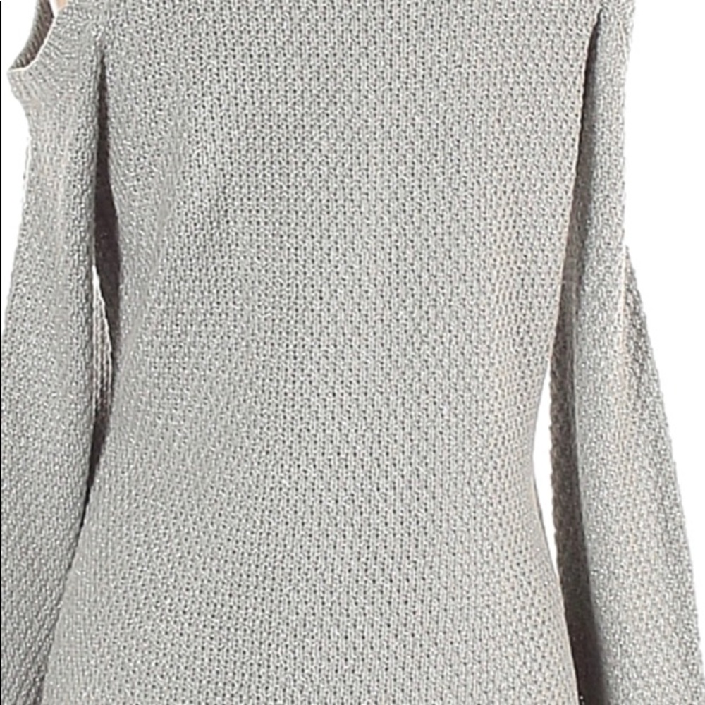 WHBM Silver Shimmer Sweater - Picture 2 of 4
